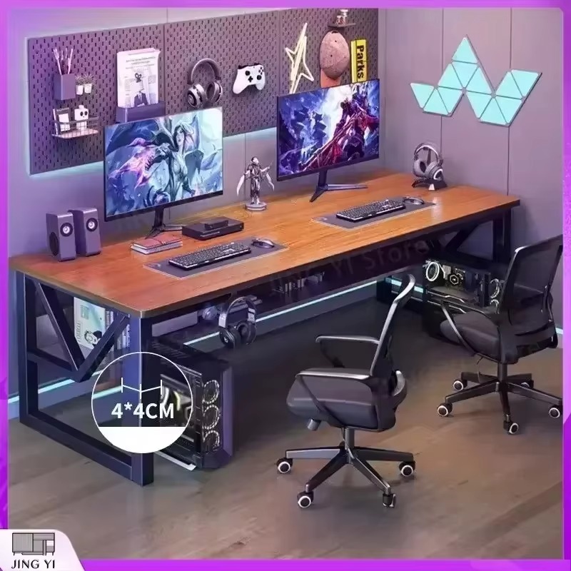 Pc Gaming Cafe - Nordyckie podwójne biurko komputerowe do gier,