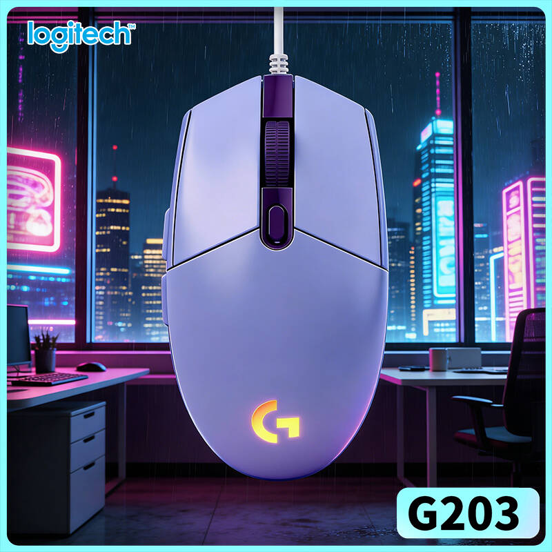 Logitech Mouse G203 - Mysz gamingowa Logitech G203, czujnik 8000