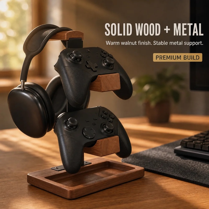 Drewniany stojak na słuchawki, – Pc Gaming Earphones recenzja i cena
