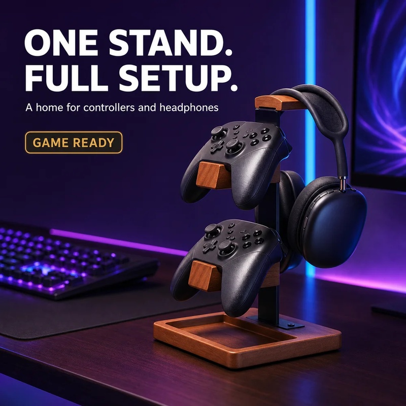 Drewniany stojak na słuchawki, – Pc Gaming Earphones recenzja i cena